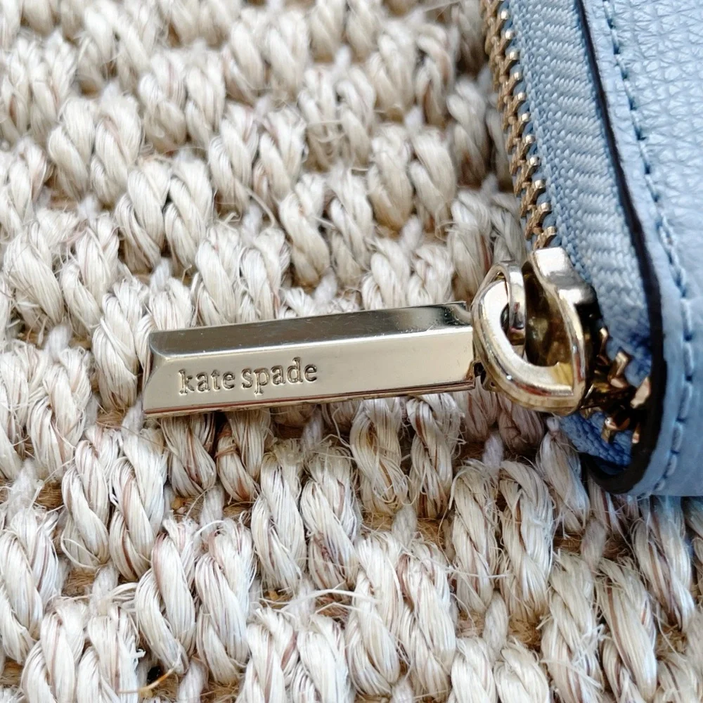 kate spade light blue zip-around continental wallet - Picture 5 of 8
